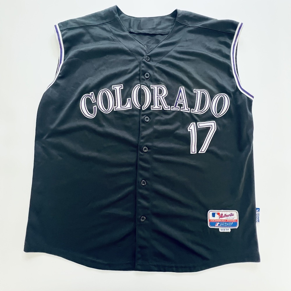 Todd Helton #17 Colorado Rockies Majestic Authentic Jersey Size 54 MLB